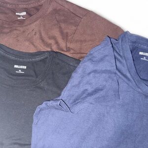 Hollister Women's Crop Tops - Black, Brown, Blue